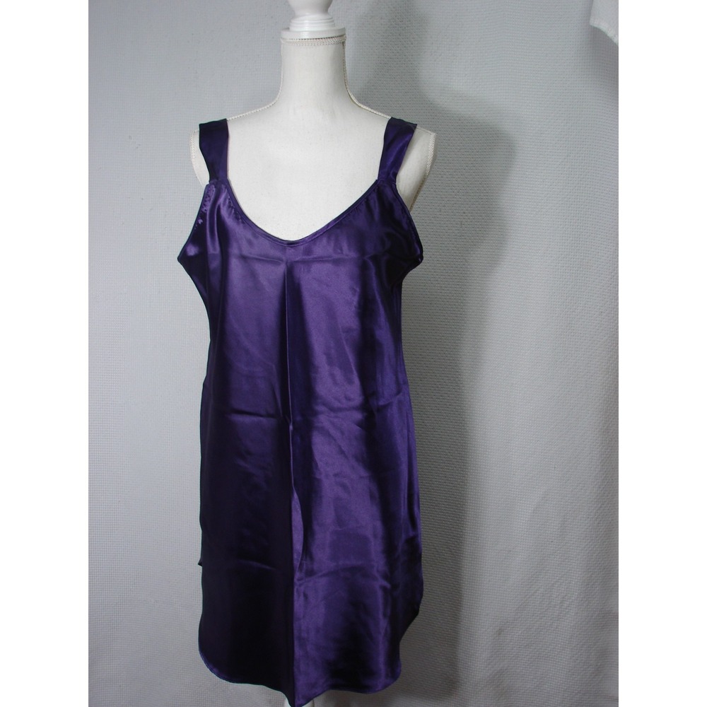 Honors Slip Dress Deep Purple Gothic Satin Chemise Intimates Nightie XL Whimsy